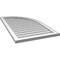 Ekena Millwork Quarter Round Top Right Surface Mount PVC Gable Vent w/ 2"W x 1-1/2"P Brickmould Frame, 24"W x 42"H GVPQR24X4202SN - alternate 3